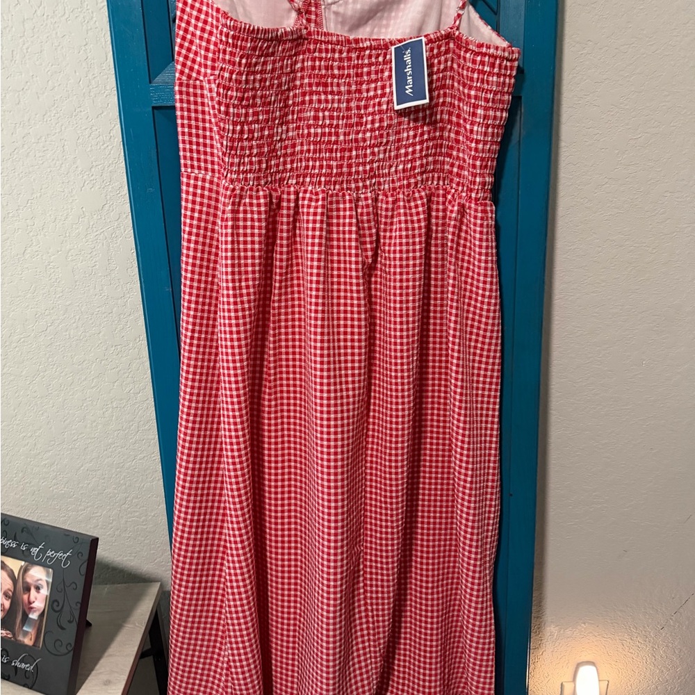 Sienna Sky Red and White Gingham Midi Dress - Picture 4 of 6